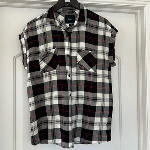 Rails • Britt Cap Sleeve Plaid Shirt